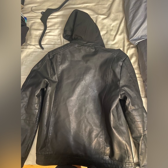 APT.9 Faux Leather Jacket with Removable Hood M - Picture 2 of 2